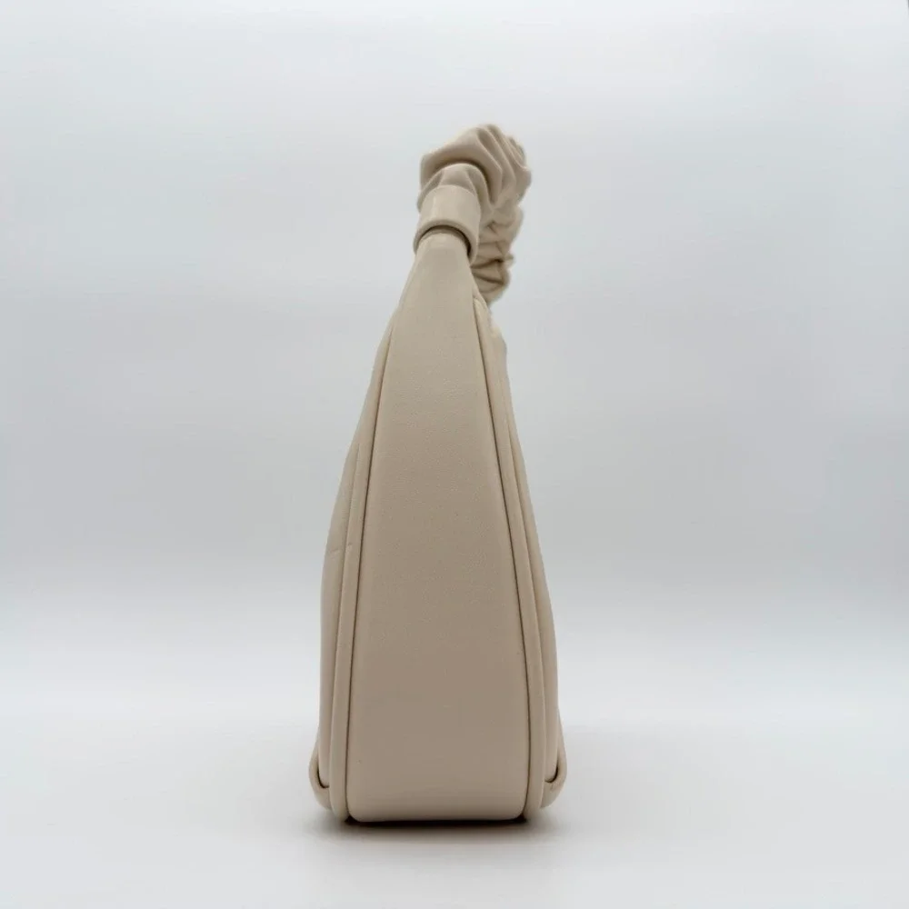 JW PEI Ruched Handle Shoulder Bag Ivory Vegan Leather‎ Hobo Purse